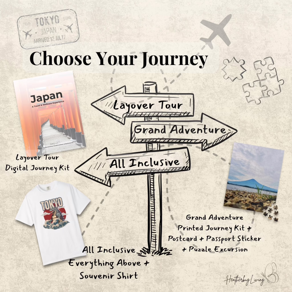 Group Tour Japan Journey Guide | Printable Travel Themed Activity Kit | Layover Edition