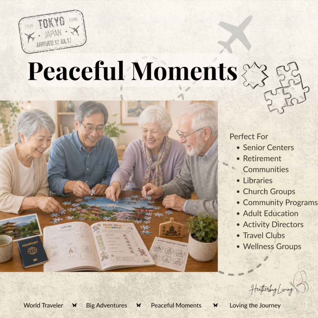 Group Tour Japan Journey Guide | Printable Travel Themed Activity Kit | Layover Edition