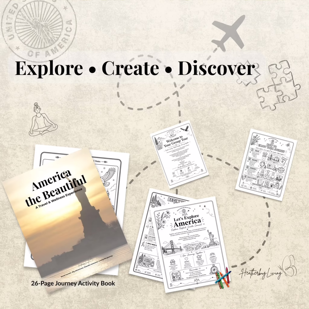 America the Beautiful Journey Kit | Young Explorers Group Tour Activity Book (Digital PDF)