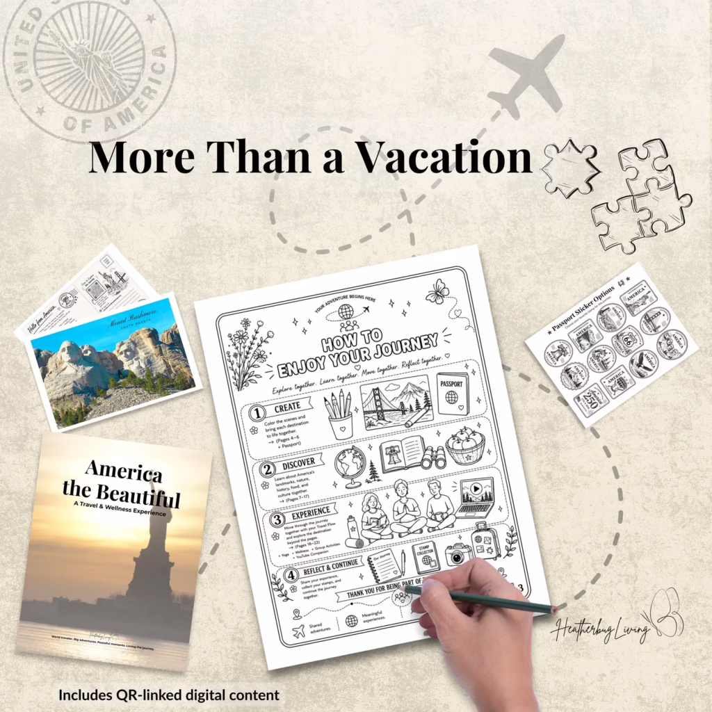 America the Beautiful Journey Kit | Young Explorers Group Tour Activity Book (Digital PDF)